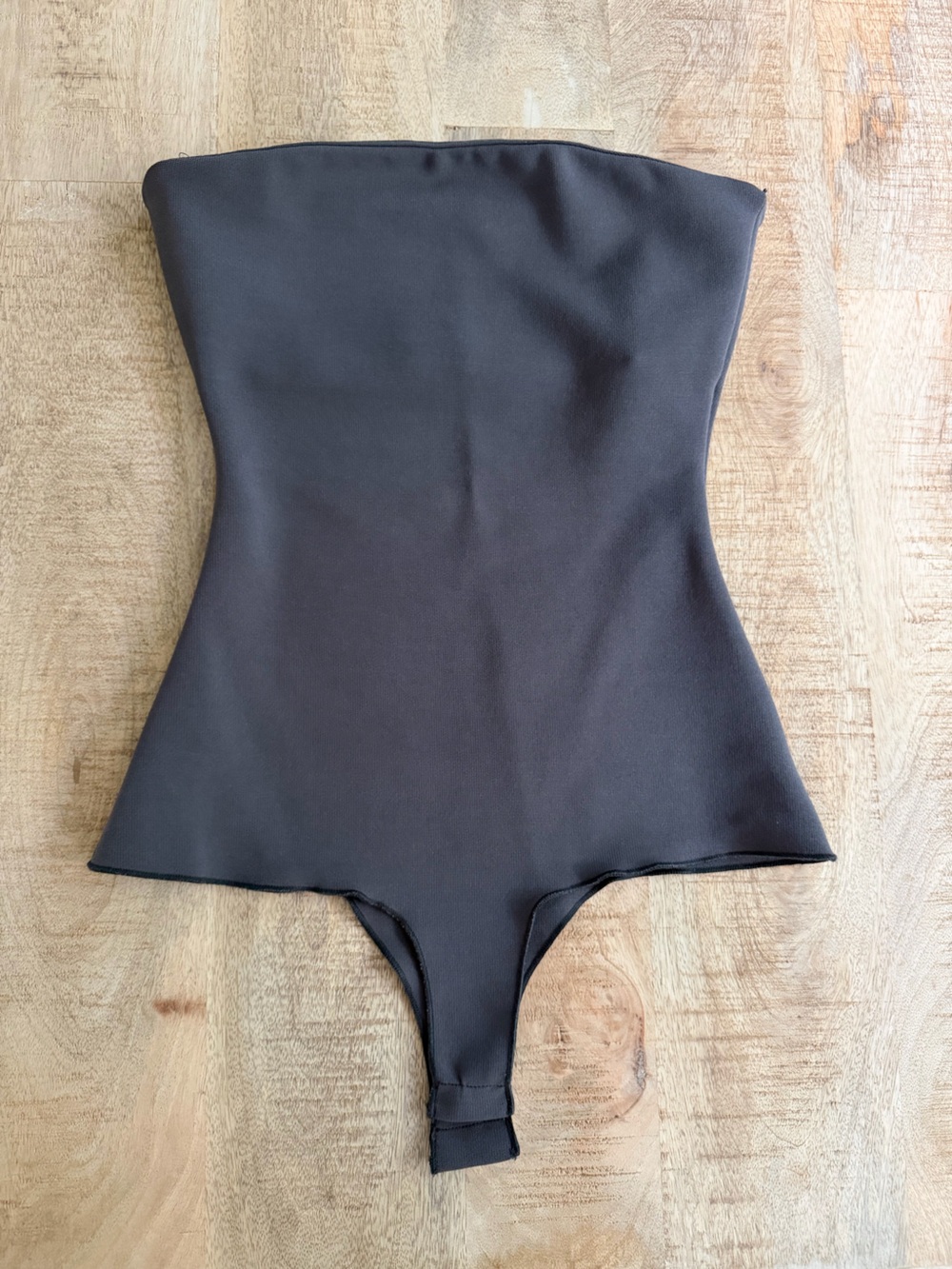 Zara Charcoal Strapless Bodysuit Tank